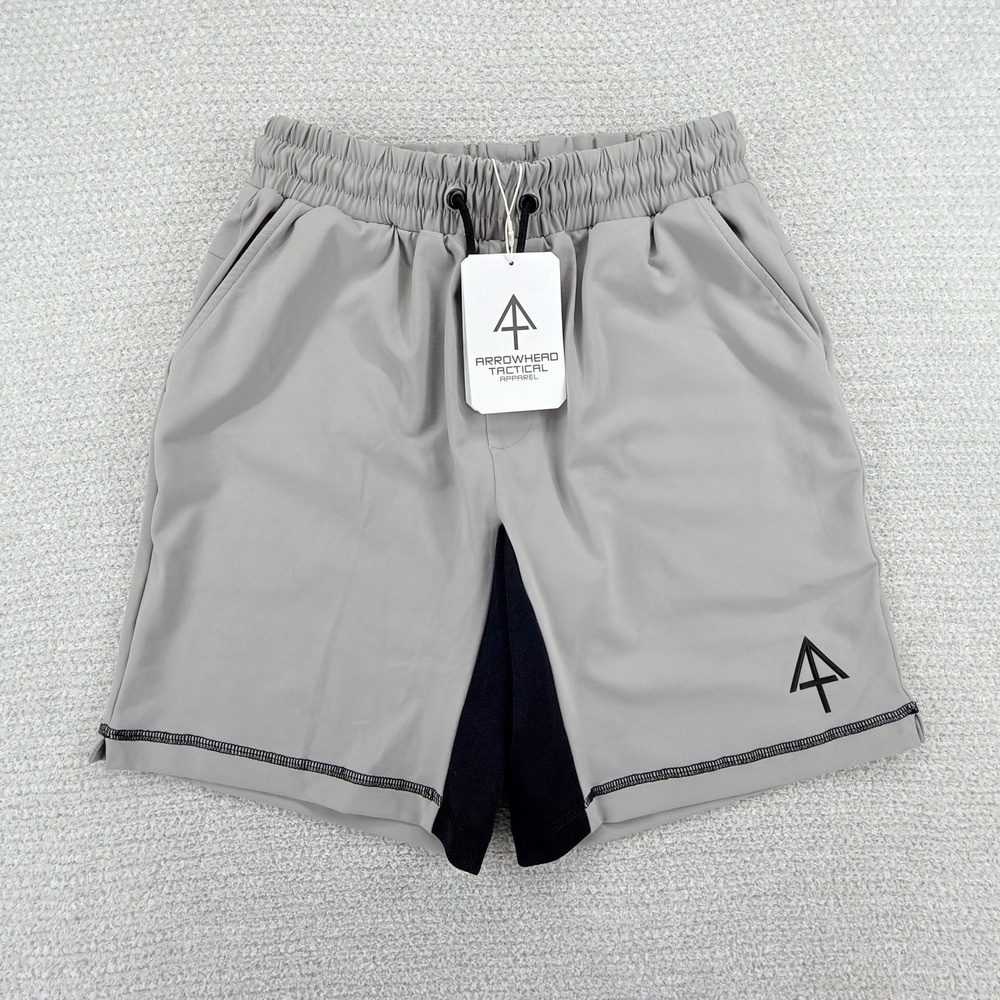 NWT Arrowhead Tactical Carrier Shorts 8" Mens Medium Gray EDC Stretch Training